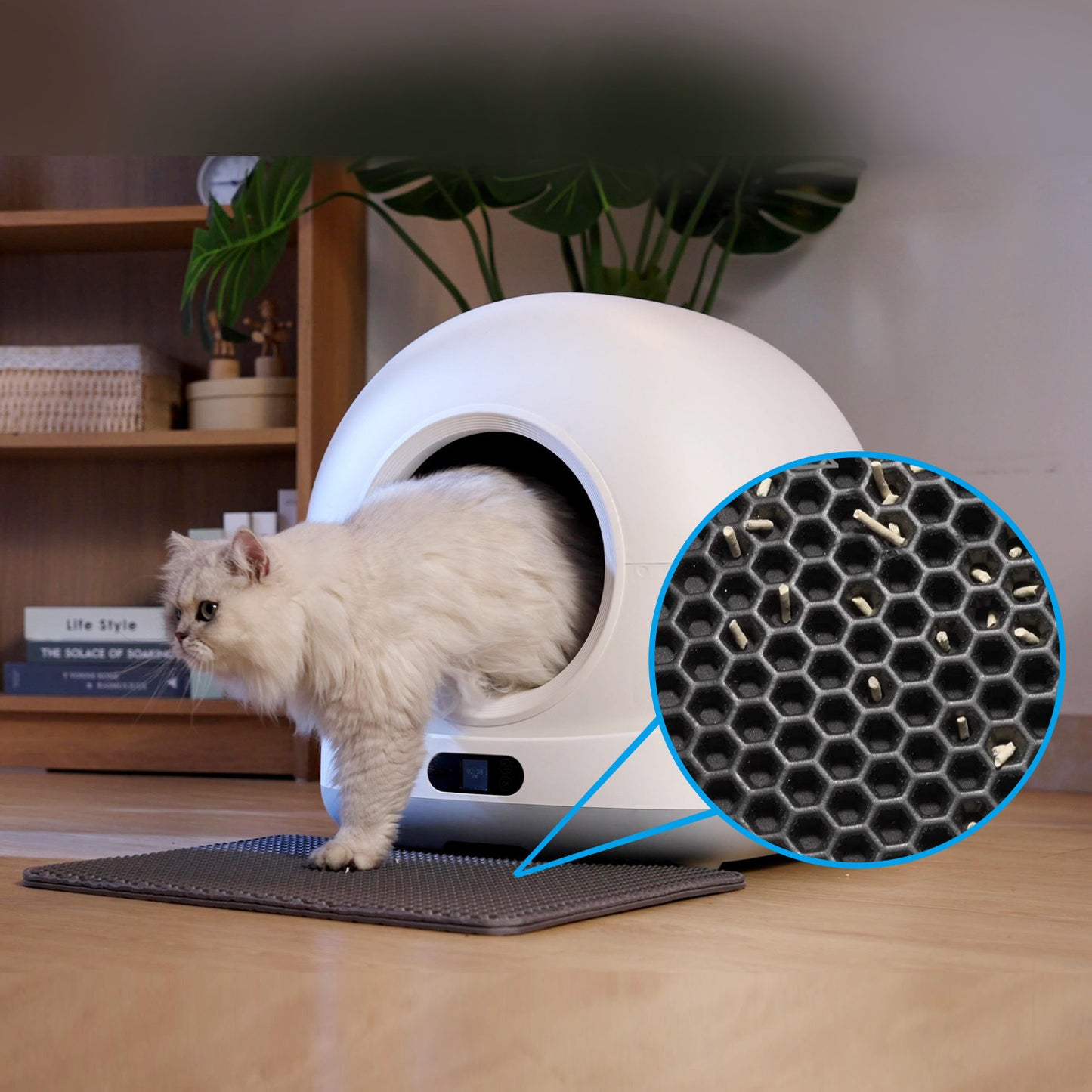 Sizzely Smart Cat litter Box, Zelfreinigende kattenbak